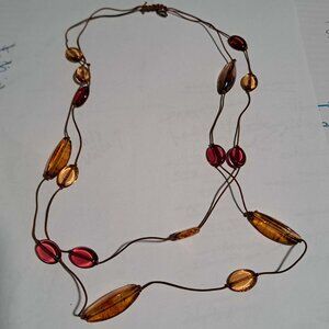 LBVYR Yves Rocher fall colored necklace